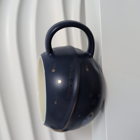 Blue Ceramic Space Travel Mug Cup Planets Solar System, Kids Cup Soup - Picture 4 of 9